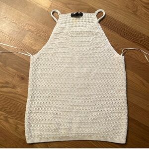 Banana Republic Cream Cropped Backless Tank Top